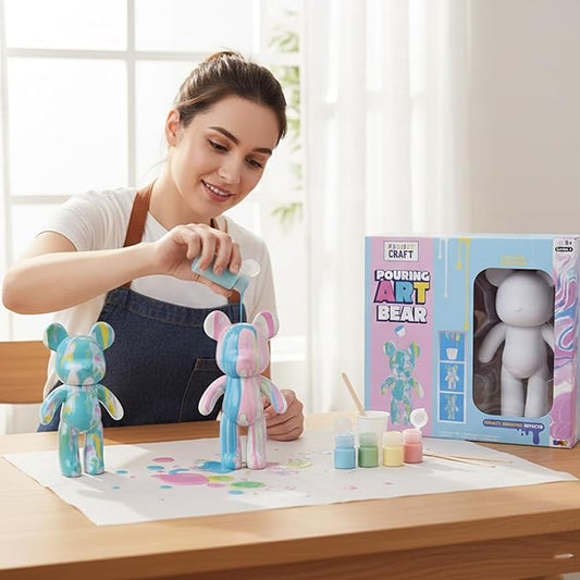 Create Your Own Pour Paint Bear – Kids Craft Kit 23 cm Bear