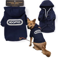 Dog Hoodie by Brass Monkey 'Adopted'