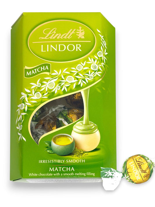 8 x Lindt Lindor Matcha White Chocolate Truffles 137g Boxes Bulk Case