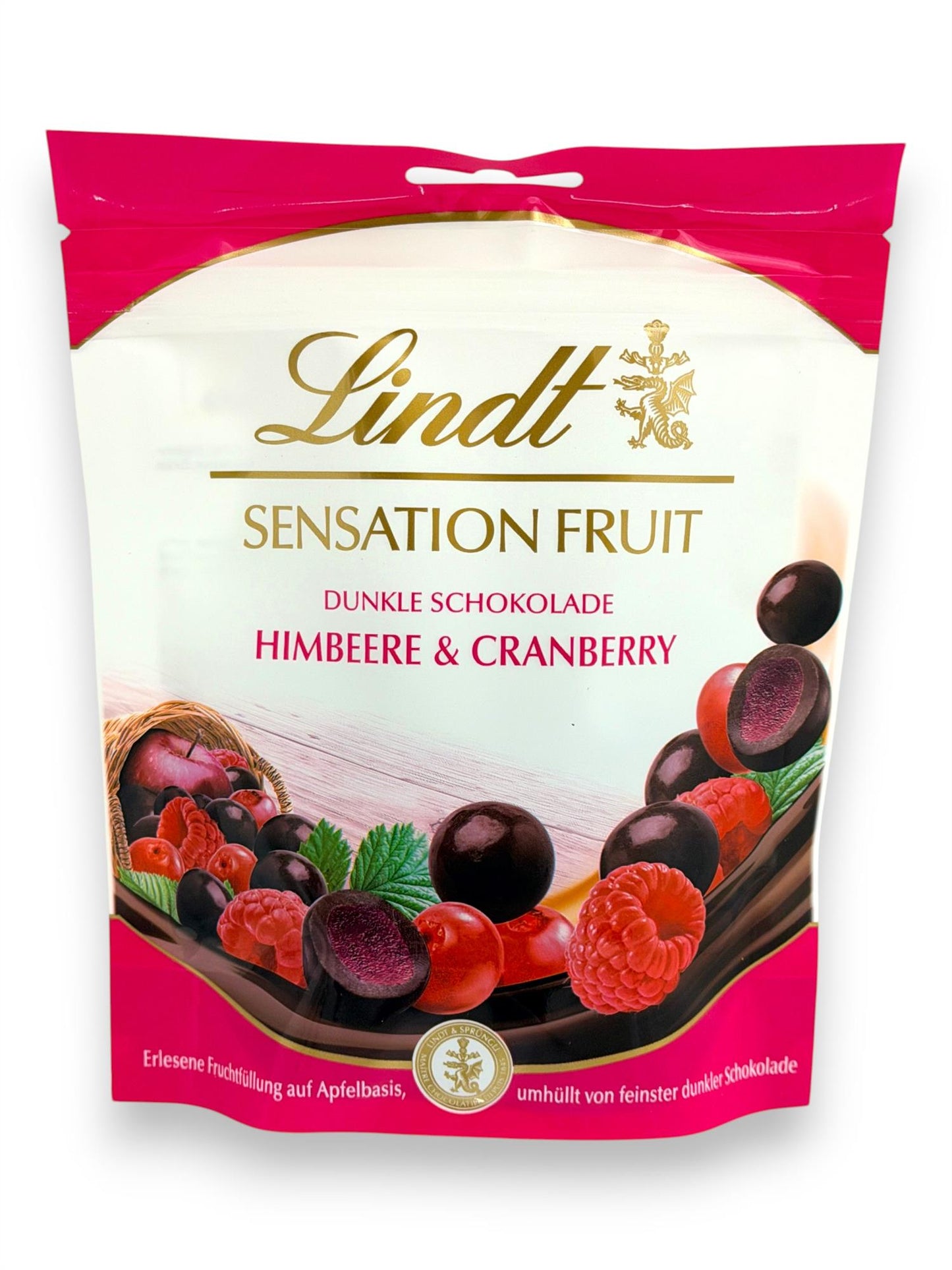 Lindt Sensation Fruit Raspberry & Cranberry Dark Chocolate 150g France