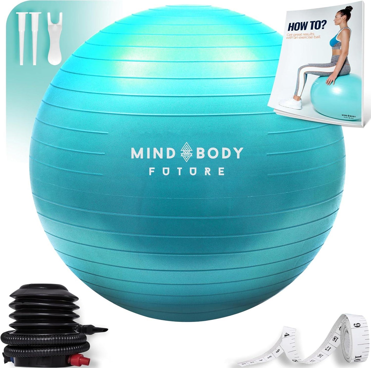 Exercise Ball 65cm Yoga Pregnancy Pilates Gym Ball with Base Ring and Pump