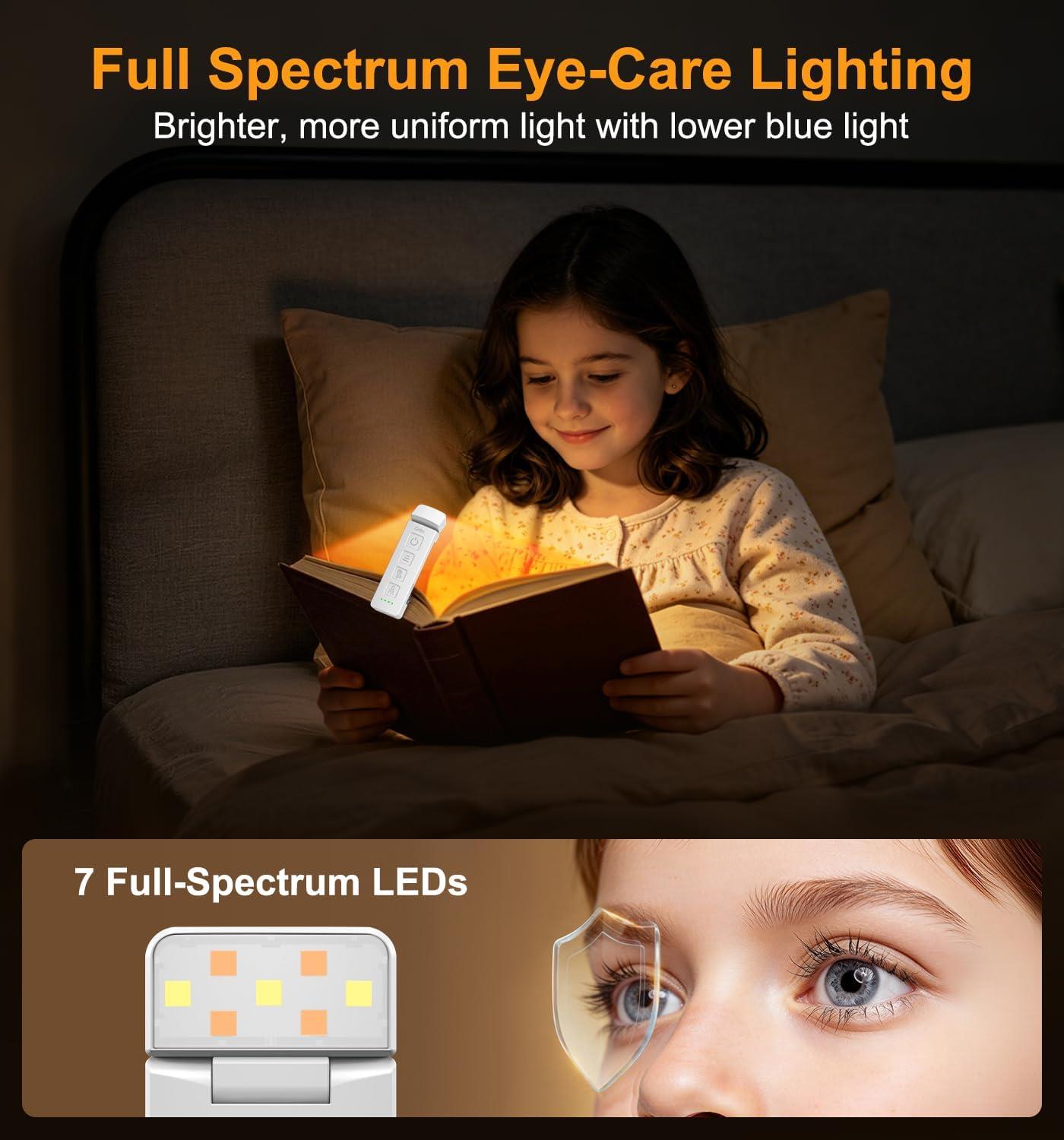 Gritin 2026 Gen 2 Rechargeable Book Light,2-in-1 Reading Light & Flashlight