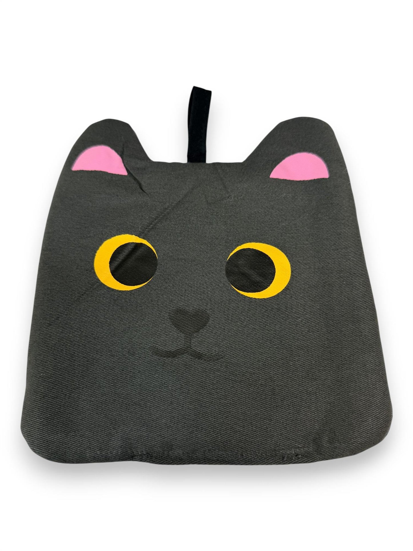 Black Cat Oven Gloves & Pot Holder Set Heat Resistant Kitchen Mitts 3 Piece