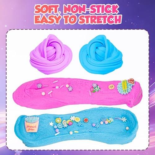 Slime Kit, 10 Pack Butter Slime with Fun Charms