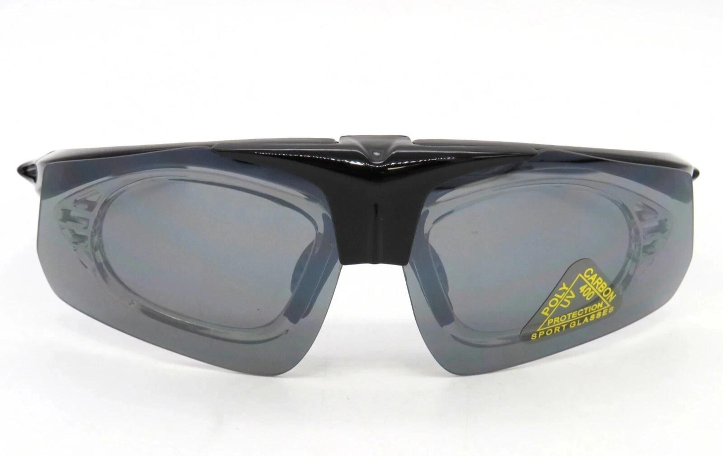 Acor AGS-2805 Cycling Sunglasses UV Sports Glasses 2 Lens Optical Insert Black