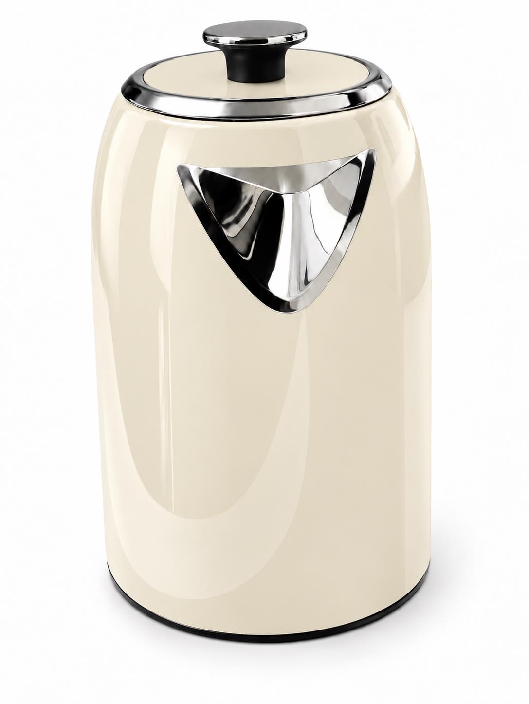 Bistro Chef 1.7L Electric Kettle 3000W Fast Boil Cordless Jug - Cream