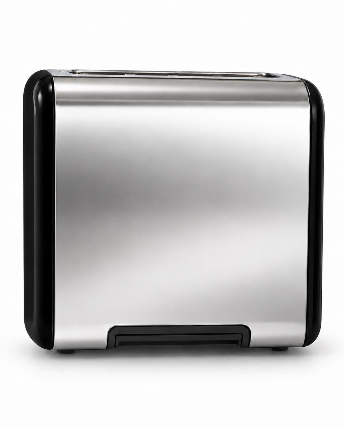 Bistro Chef 2 Slice Toaster 1000W Wide Slot Retro Style Kitchen - Black