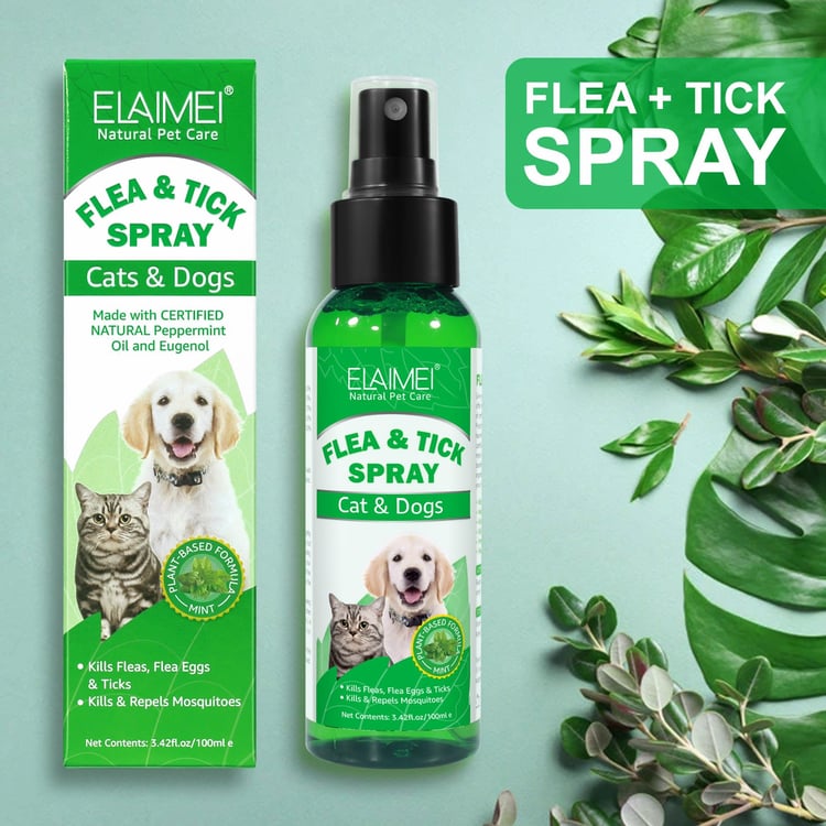 Cat & Dog Flea & Tick Liquid Cleanser Lice & Tick Remover Drops (Spray 100ML)