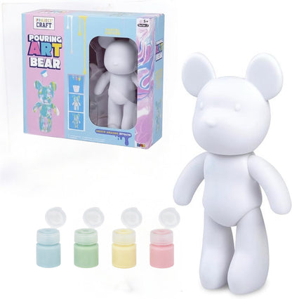 Create Your Own Pour Paint Bear – Kids Craft Kit 23 cm Bear