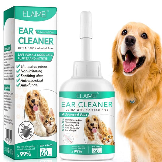 Dog & Cat Ear Cleaner Drops – 60ml, Fast Relief for Infection, Itch & Odour