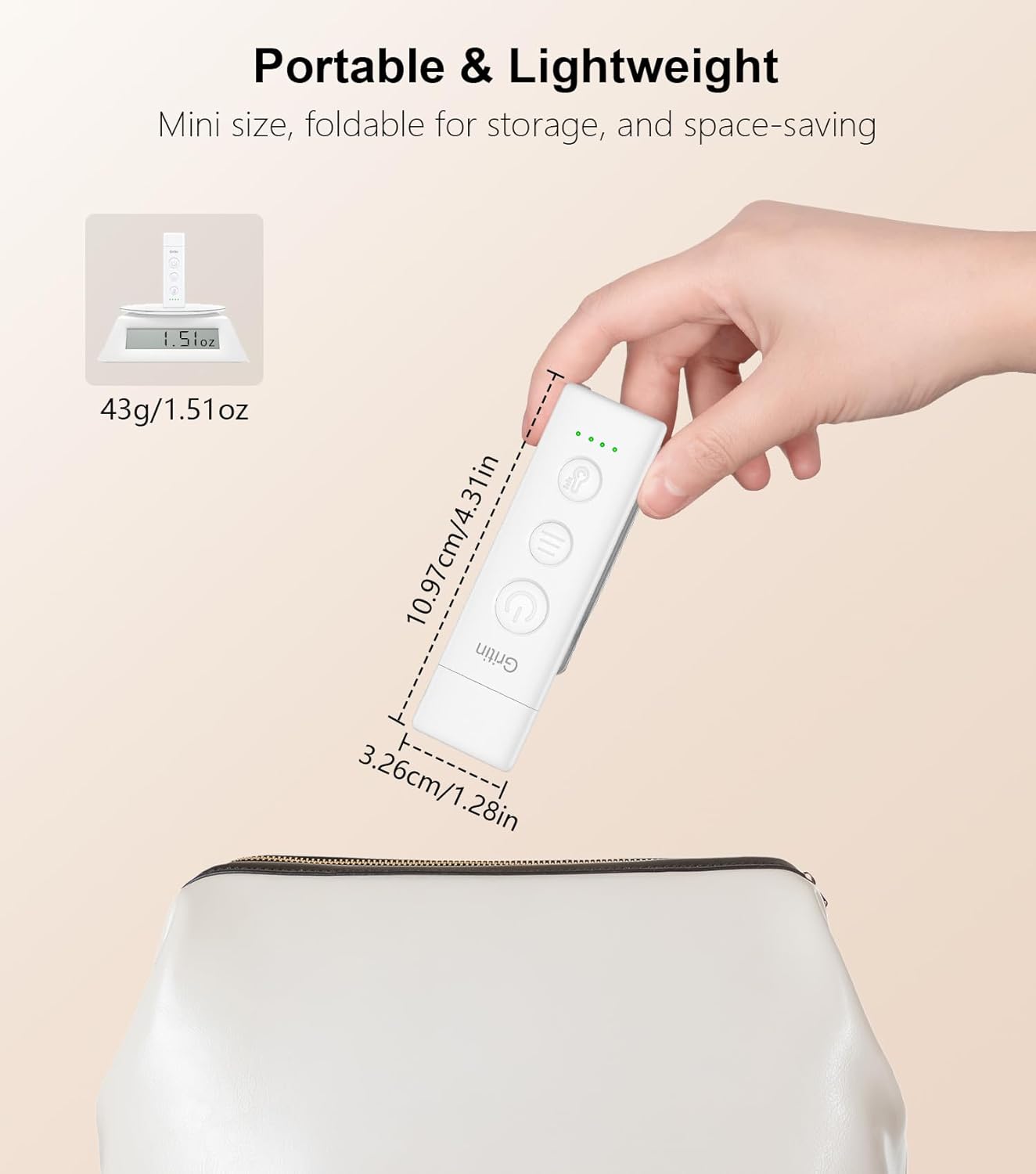 Gritin Rechargeable Book Light Clip On Reading Lamp USB-C Dimmable LED White