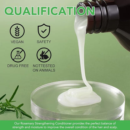 Rosemary Hair Growth Shampoo and Conditioner Set, 300ml Each, Biotin Infused, Strengthening Formula