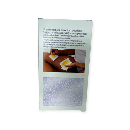 Gentle Bikini Hair Wax Kit - 24 Strips + 8 Soothing Post-Wax Cloths for Sensitive Skin