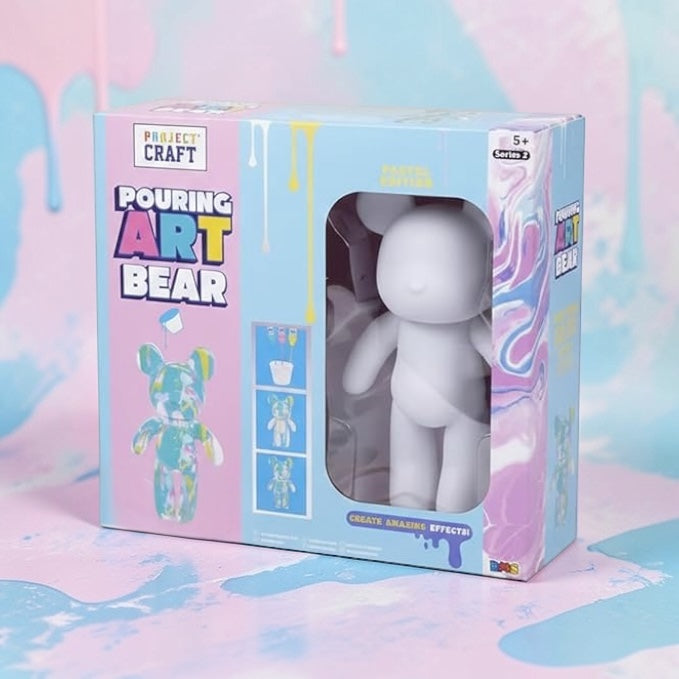 Create Your Own Pour Paint Bear – Kids Craft Kit 23 cm Bear