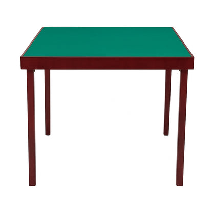 Luxury Folding Card Table Green Wool Mahogany Finish Poker Bridge Portable