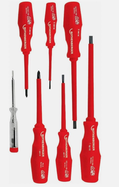 Rothenberger VDE 7pc Electricians Screwdriver Set 1000V 323126