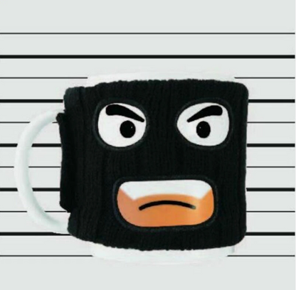 "Mugga Mug" with Removable Balaclava - Novelty Tea & Coffee Cup Gift Thumbsup!