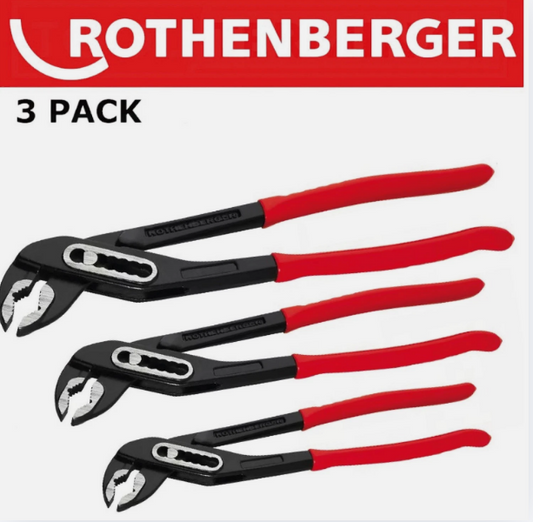 Rothenberger SO5.2204 Water Pump Pliers Set - 3 Piece