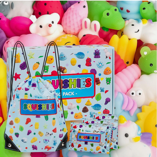 50 Pack Mochi Squishy Toys Individually Wrapped Kids Party Bag Fillers