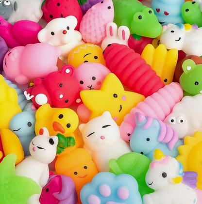 50 Pack Mochi Squishy Toys Individually Wrapped Kids Party Bag Fillers