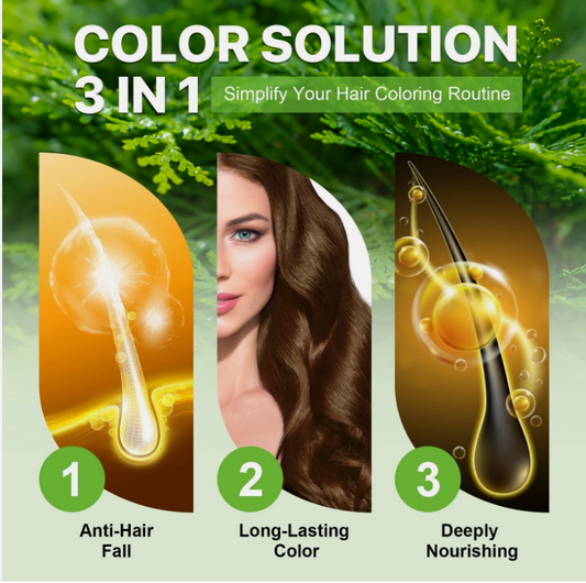 Hair Dye Shampoo, Hair Color Shampoo 3 in 1, Natural Black Hair Color Solution for Women & Men, Long Lasting, Herbal Formula Deeply Nourishing (Dark Brown)