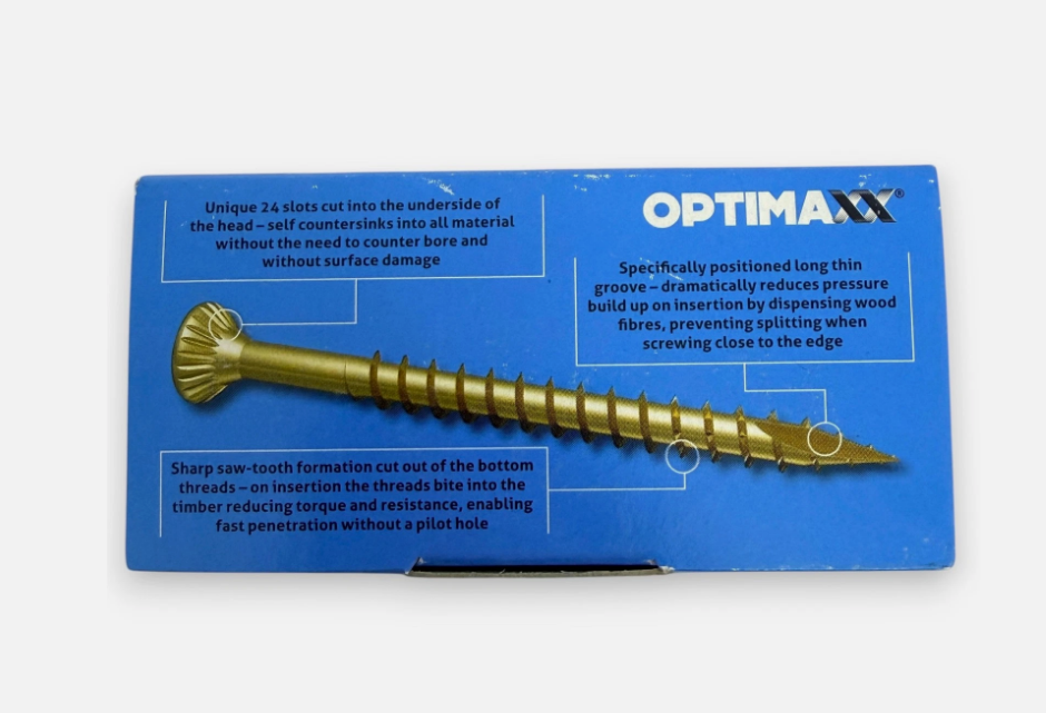 Optmaxx Premium Woodscrews 3.5–4mm x 16–25mm Pozi Wood Fixings