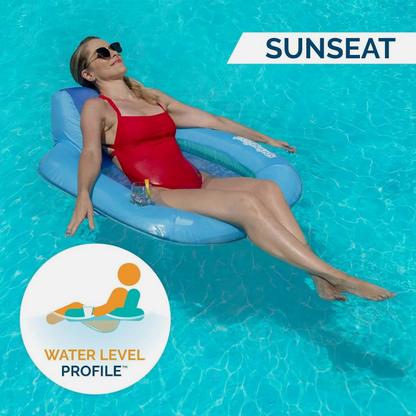 SwimWays Spring Float SunSeat Pool Lounger Mesh Seat Inflatable Float