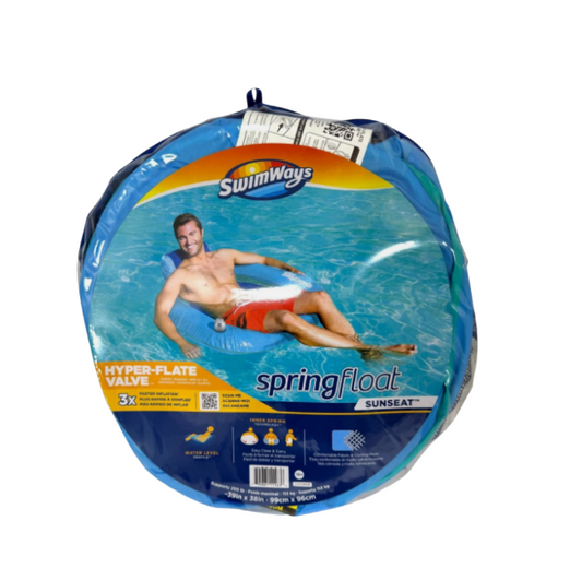SwimWays Spring Float SunSeat Pool Lounger Mesh Seat Inflatable Float