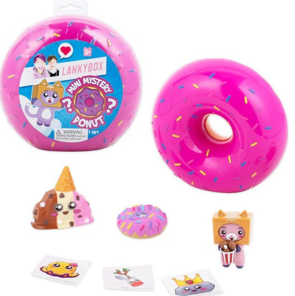 LankyBox 2182 Mystery Donut, Collectible Mini Figures, 6 Exciting Toys