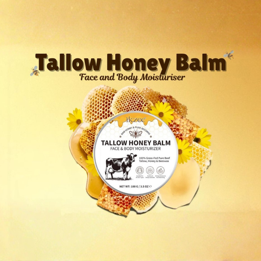 Beef Tallow Moisturiser – 100g Natural Face & Body Cream with Honey & Beeswax