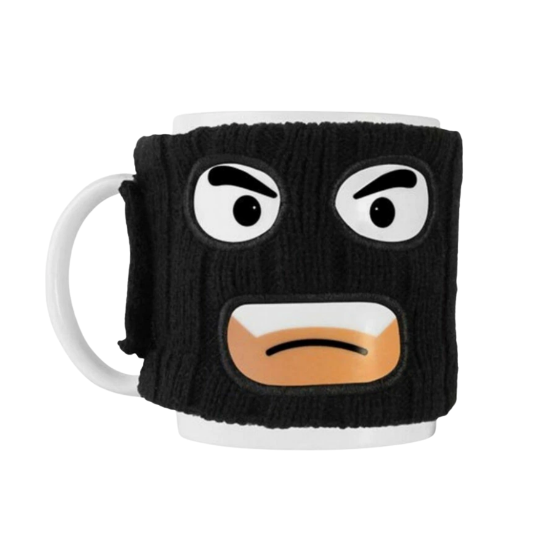 "Mugga Mug" with Removable Balaclava - Novelty Tea & Coffee Cup Gift Thumbsup!
