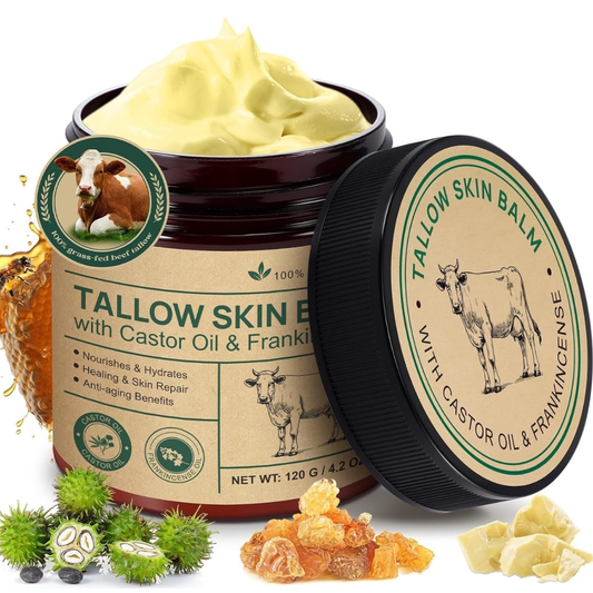 Tallow Castor Oil Frankincense Oil Handmade Skin Balm 120g 100% Pure Natural UK
