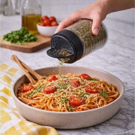 PET Clear Plastic Spice Bottle with 3-Part Flipper Shaker Lid