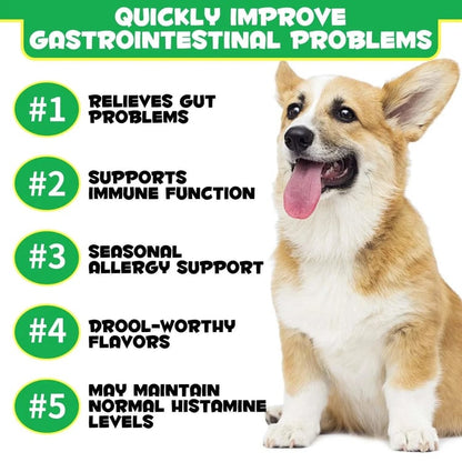 Probiotics for Dogs – 30 Chews, Gut Health & Digestive Support, Duck Flavour