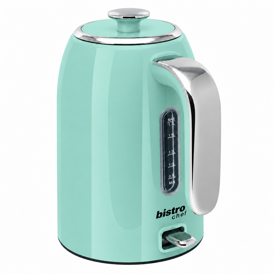 Bistro Chef 1.7L Electric Kettle 3000W Fast Boil Cordless Jug - Green
