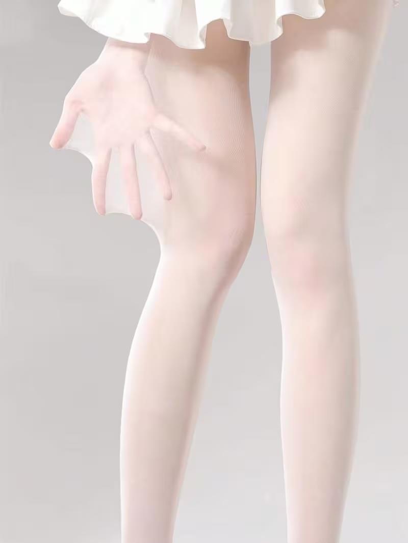 Tudorose 15 Denier Tights Plain Knit - White, Medium