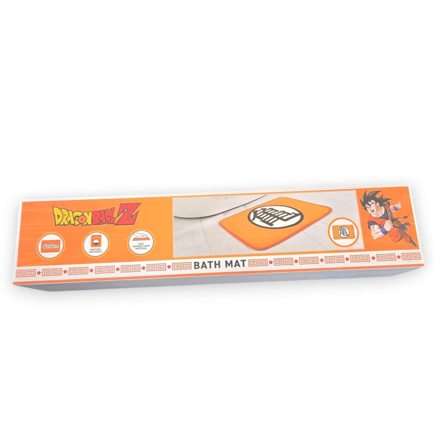 Dragon Ball Z Bath Mat Non Slip Kame Kanji Logo Memory Foam 60x40cm