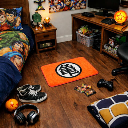 Dragon Ball Z Bath Mat Non Slip Kame Kanji Logo Memory Foam 60x40cm