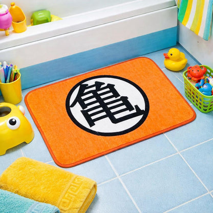 Dragon Ball Z Bath Mat Non Slip Kame Kanji Logo Memory Foam 60x40cm