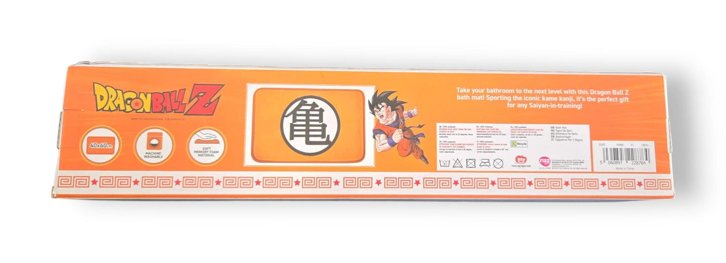 Dragon Ball Z Bath Mat Non Slip Kame Kanji Logo Memory Foam 60x40cm