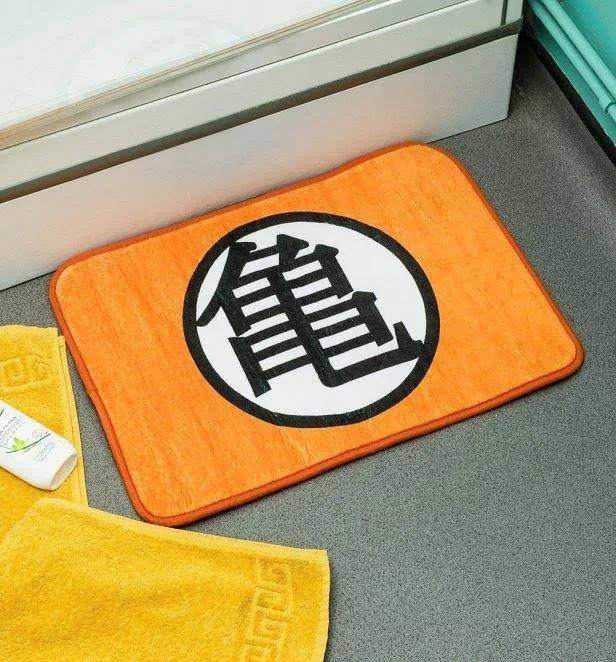 Dragon Ball Z Bath Mat Non Slip Kame Kanji Logo Memory Foam 60x40cm