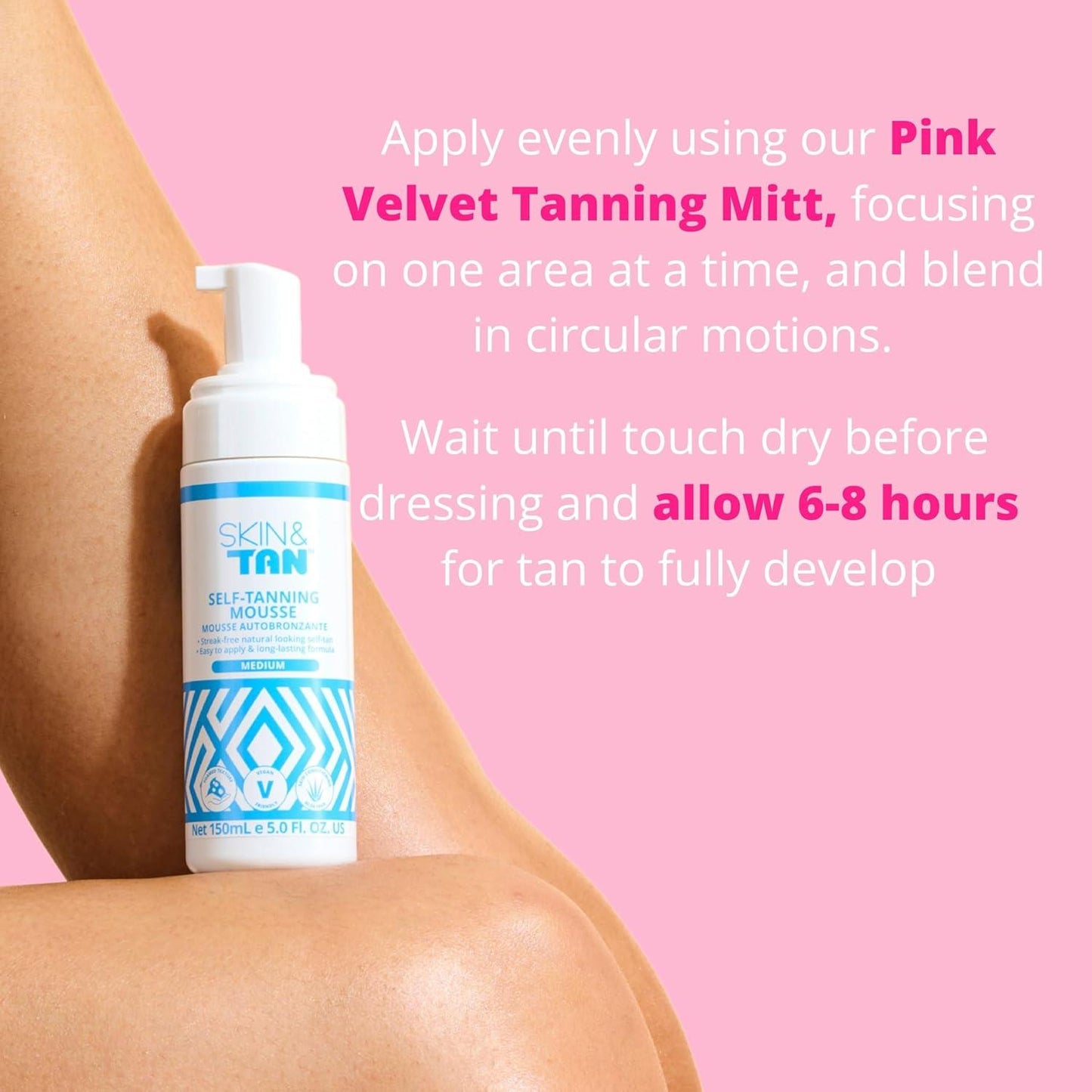 Skinny Tan Dark Mousse 150ml – Natural-Looking Fake Tan, Coconut & Vanilla