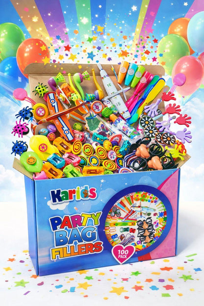100 Assorted Party Bag Favours Fillers Box Karid Celebration Birthdays Giveaways