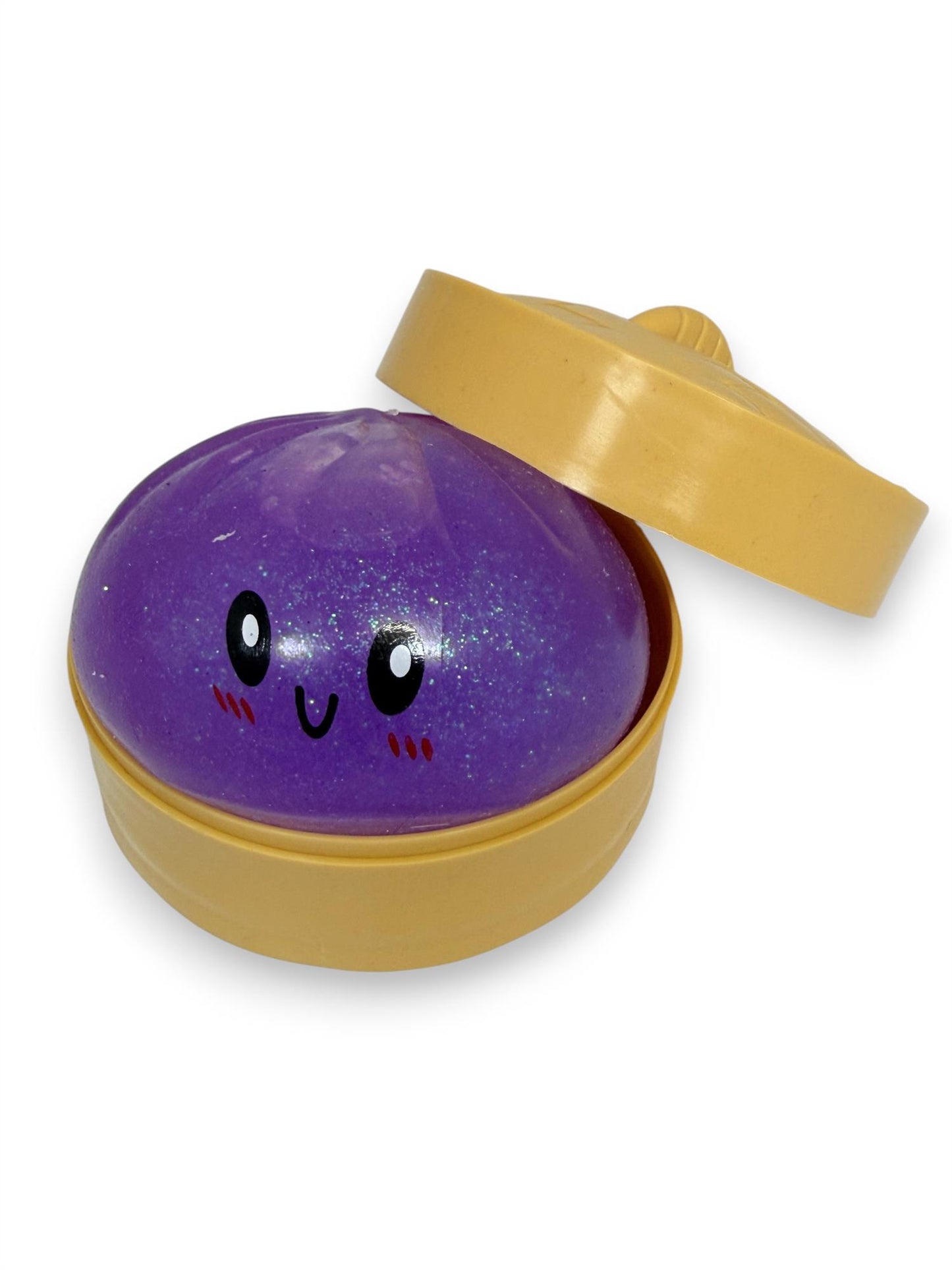 8.5cm Glitter Squishy Bao Bun Dumpling Toy CE Approved Mystery Colour