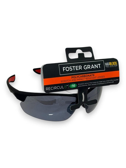 Black Foster Grant Sunglasses with Reflective Lenses UV400 Sports Shades