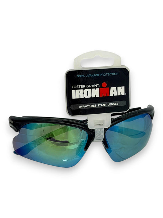 Foster Grant Ironman Sunglasses – Blue & Black Frame with Reflective Lenses