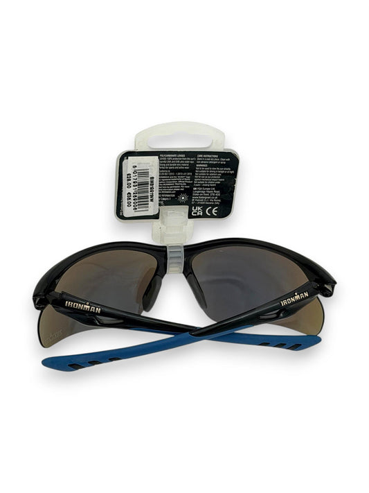 Foster Grant Ironman Sunglasses – Blue & Black Frame with Reflective Lenses