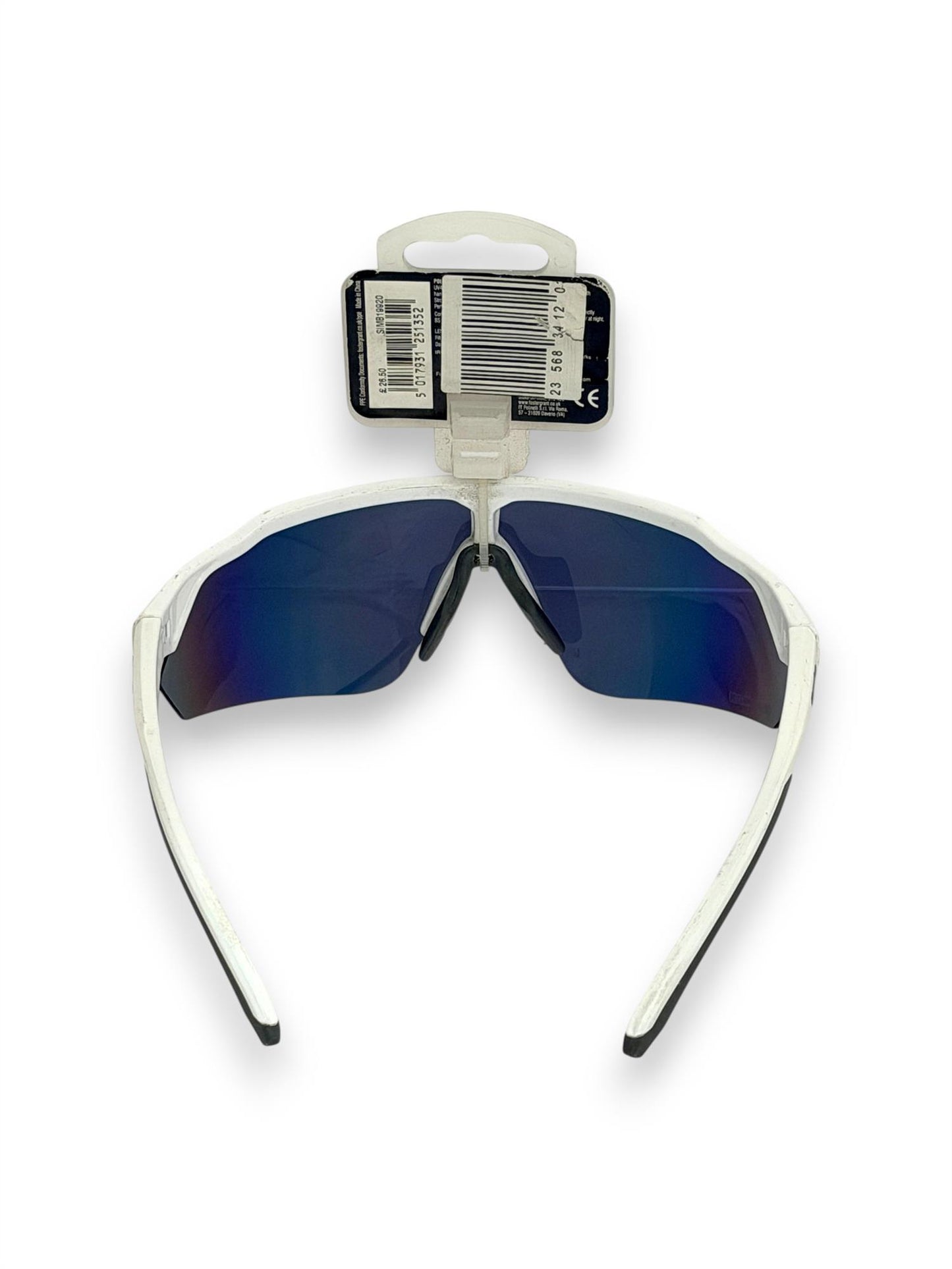 Foster Grant Ironman Sunglasses White Poly Reflective UV400 Sports Shades