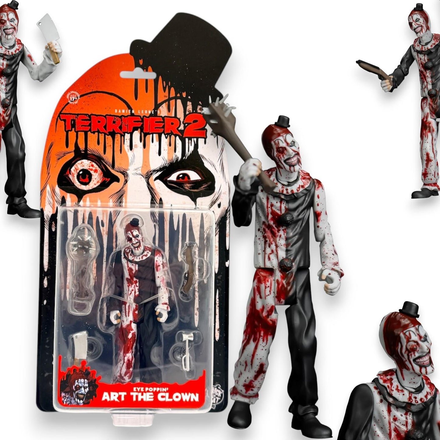 Terrifier 2 Eye Poppin Art The Clown 5.5" Figure Trick Or Treat Studios