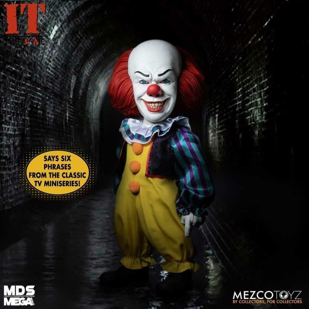 Pennywise IT 1990 Mezco Doll 15" Mega Scale Figure with Sound MDS New